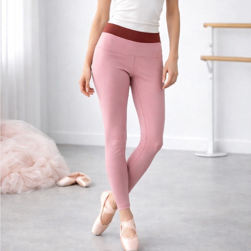 Stori Pink 7/8 Leggings Women’s 4 | Mid Rise Skinny Athleisure Balletcore Base